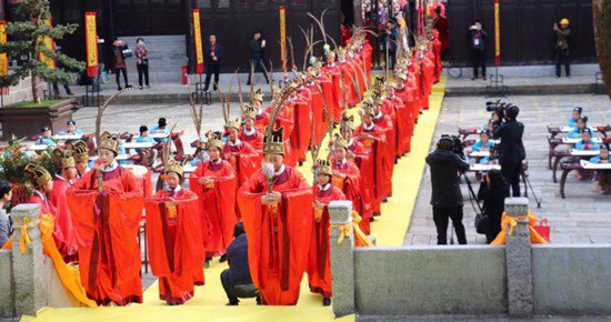 中国孔庙保护协会第二十次年会在旌德文庙举行祭孔  大典